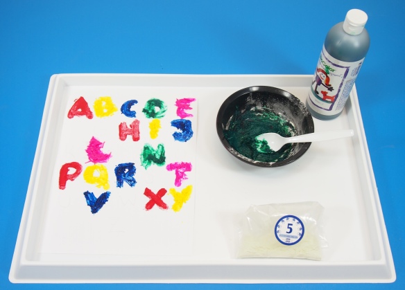 Sensory Finger Paint Alphabet
